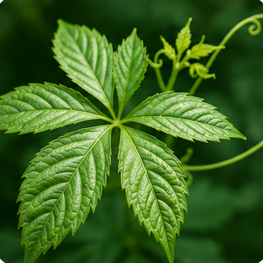 Gynostemma leaf detail