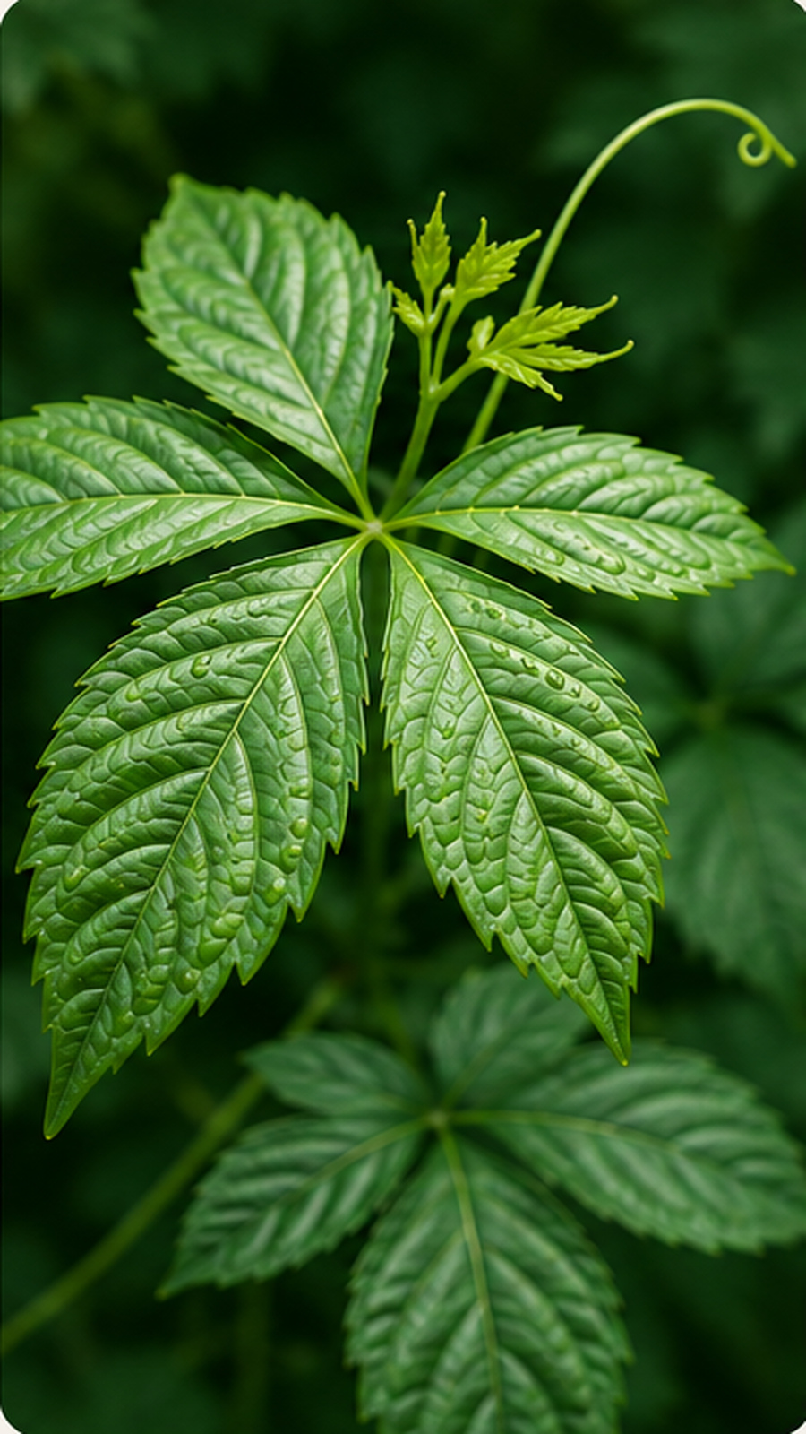 Gynostemma pentaphyllum leaves